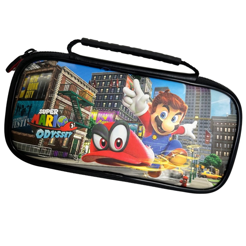 Nintendo Super Mario Odyssey Carrying Case Switch System Cappy‎ Zipper Pull
